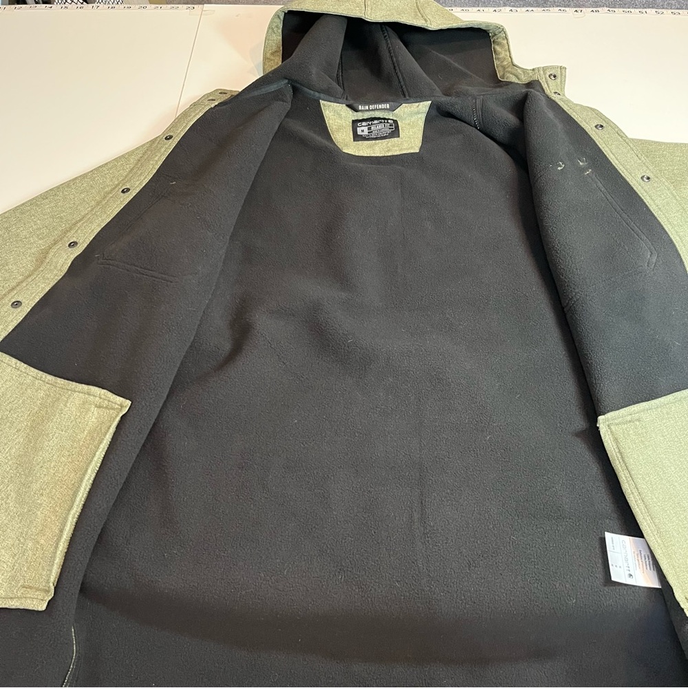 Carhartt Rain Defender Relaxed-Fit Heavyweight Hooded Shirt Jac for Men - Size M - Picture 7 of 12